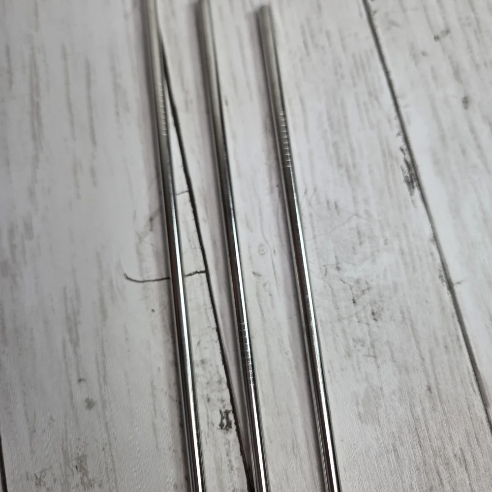 Stainless Steel Straws - Set of 3 NWOT